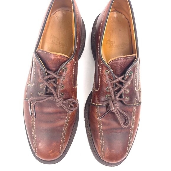 Allen Edmonds Mapleton Shoes Mens 12D‎ Brown Leather Split Toe Derby USA Made Allen Edmonds Mapleton Brown Leather Bicycle Toe Derby Dress  main image 4